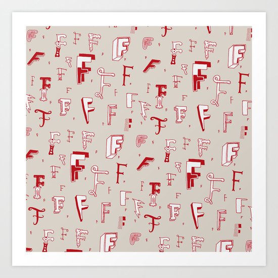 Letter Patterns, Part F Art Print