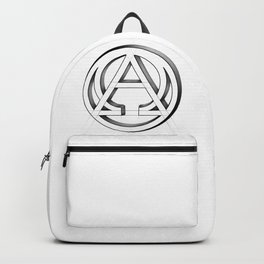Alpha and Omega Symbol. From beginning to end Backpack