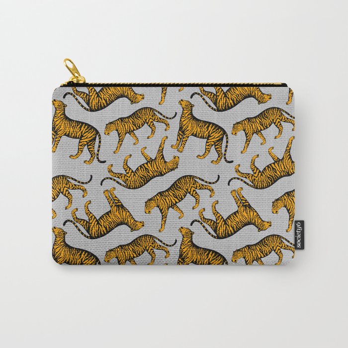 Tigers (Gray and Marigold) Carry-All Pouch