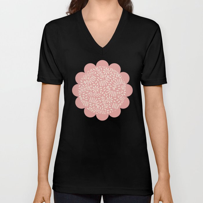Springtime (Highland Pink) V Neck T Shirt