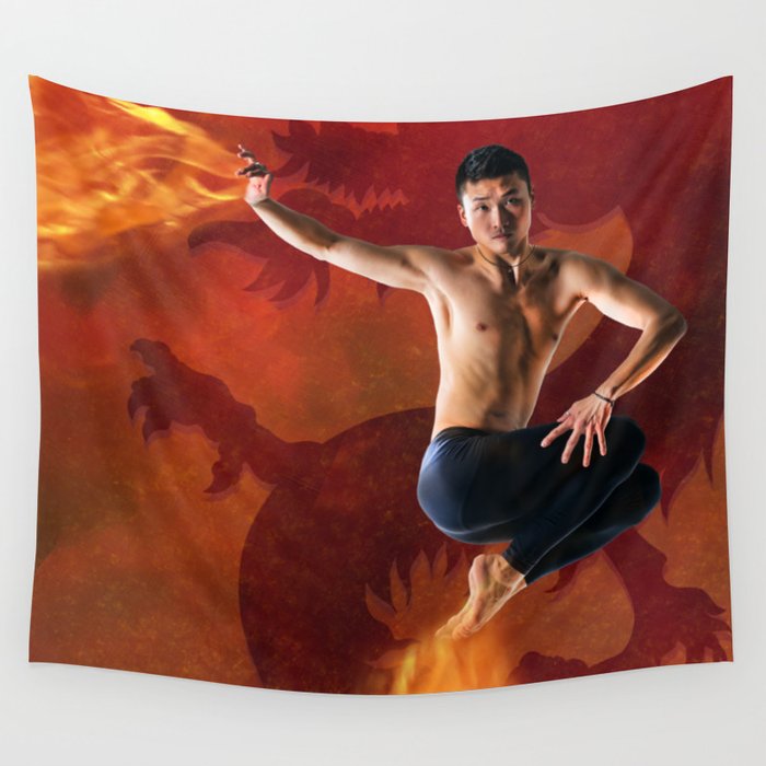 Dragon Fire Wall Tapestry