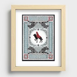 Red and Wolf Recessed Framed Print