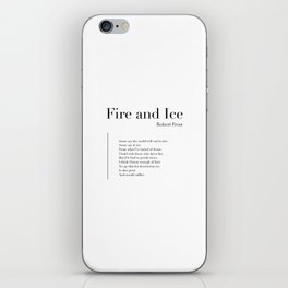 Fire and Ice by Robert Frost iPhone Skin