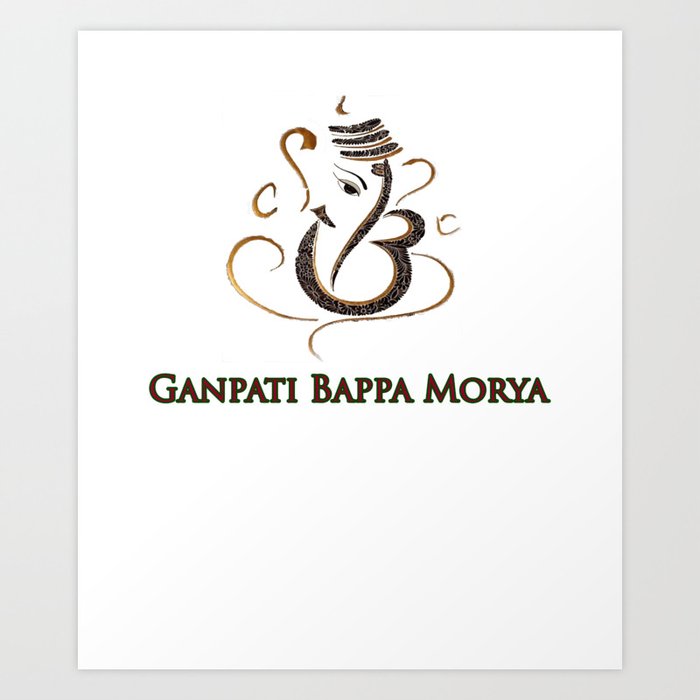 Ganpati Bappa Morya Elegant Lord Ganesha Art Print By Equanimousone Society6