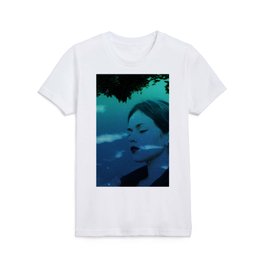 Blue dream night girl Kids T Shirt