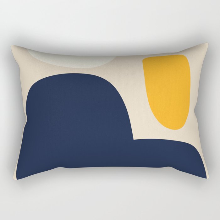 Abstract Blue and Yellow Art Rectangular Pillow
