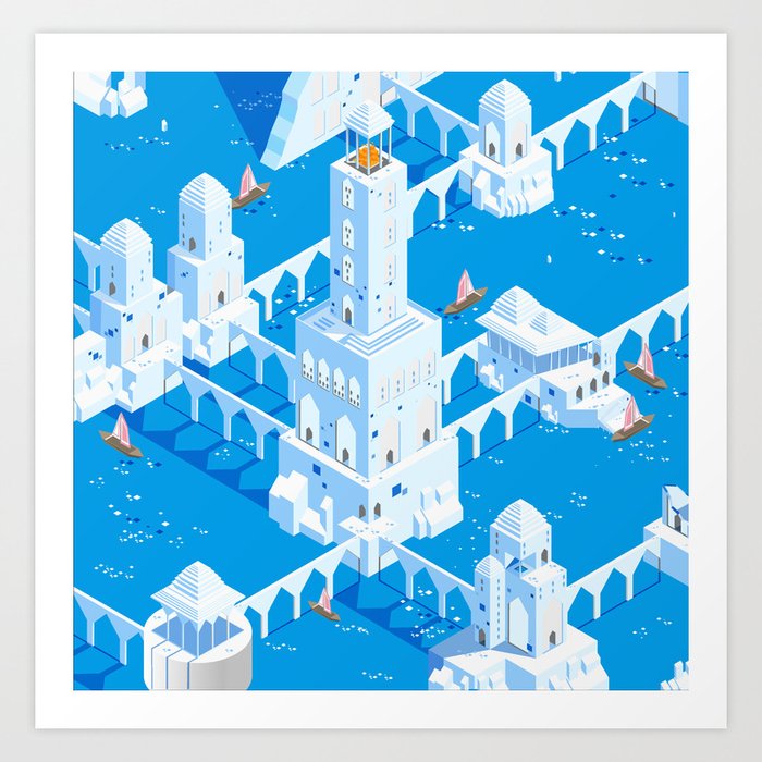 Ice palaces Art Print