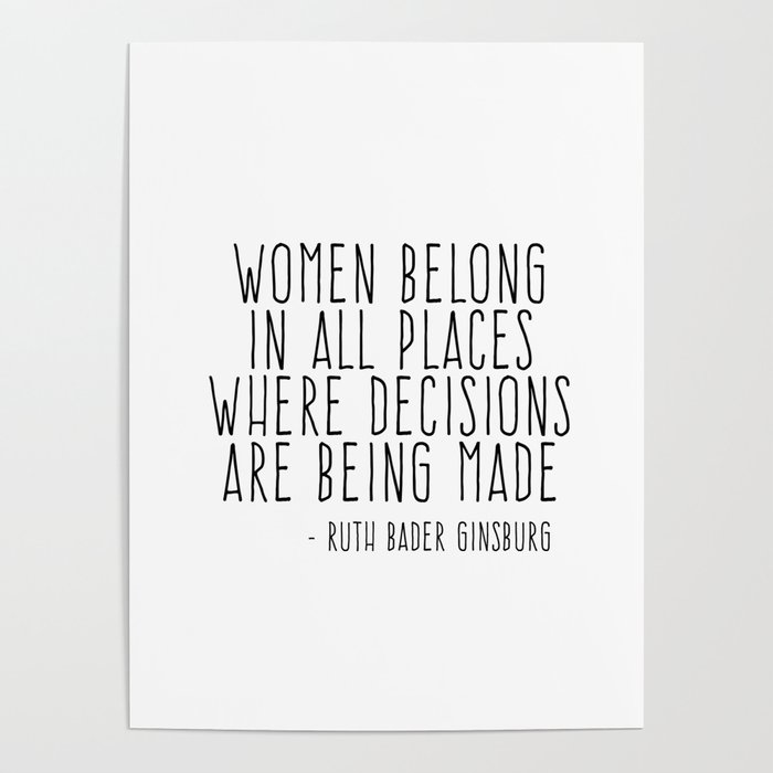 WOMEN BELONG IN ALL PLACES Poster