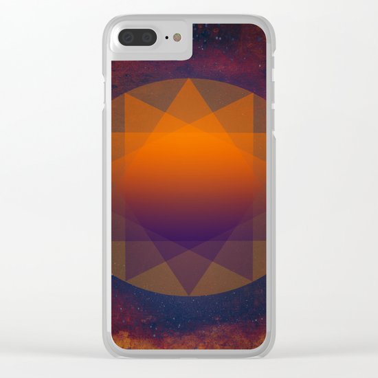 Merkaba, Abstract Geometric Shapes Clear iPhone Case