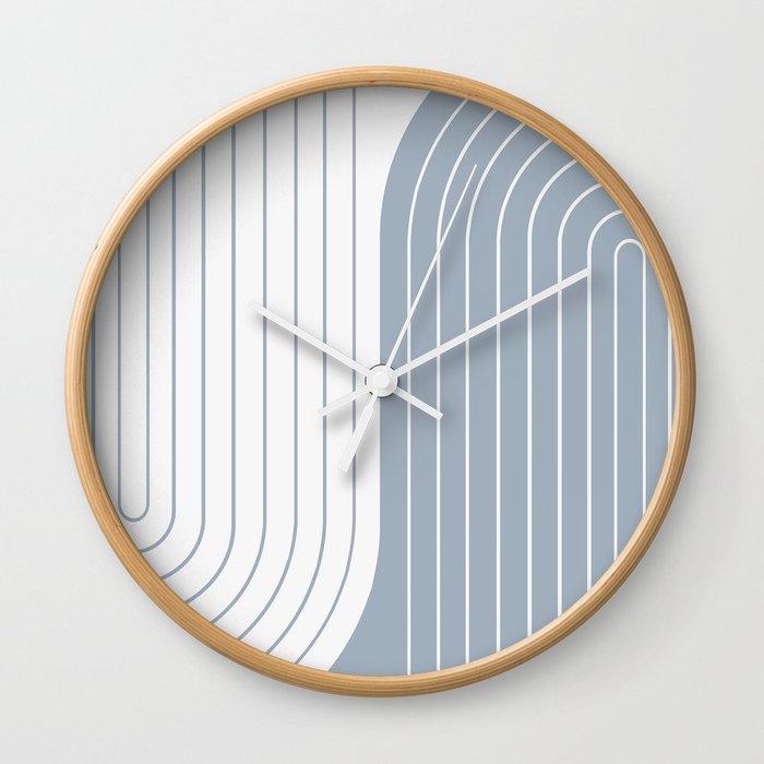 Two Tone Line Curvature LXVI Wall Clock