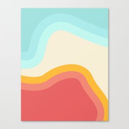 Retro Rainbow Swirls Canvas Print