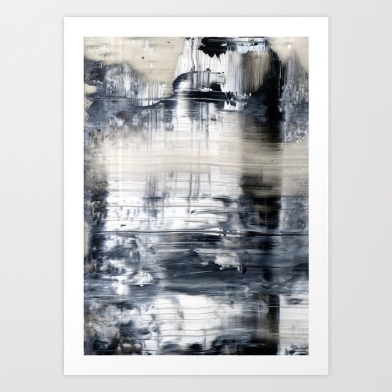BBlack and white distortion Art Print