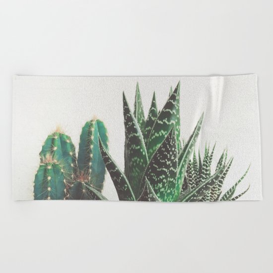 Cactus & Succulents Beach Towel