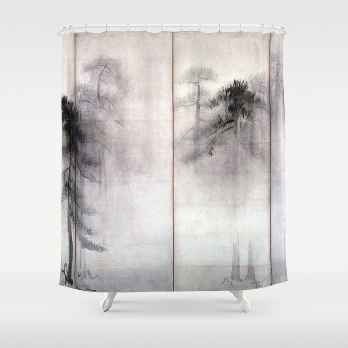 Hasegawa Tōhaku Pine Trees Shower Curtain
