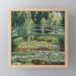 The Japanese Footbridge and the Water Lily Pool by Monet Framed Mini Art Print