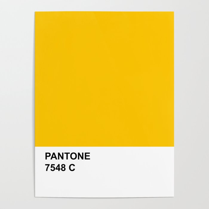 Pantone Yellow Poster by Pao Designs | Society6