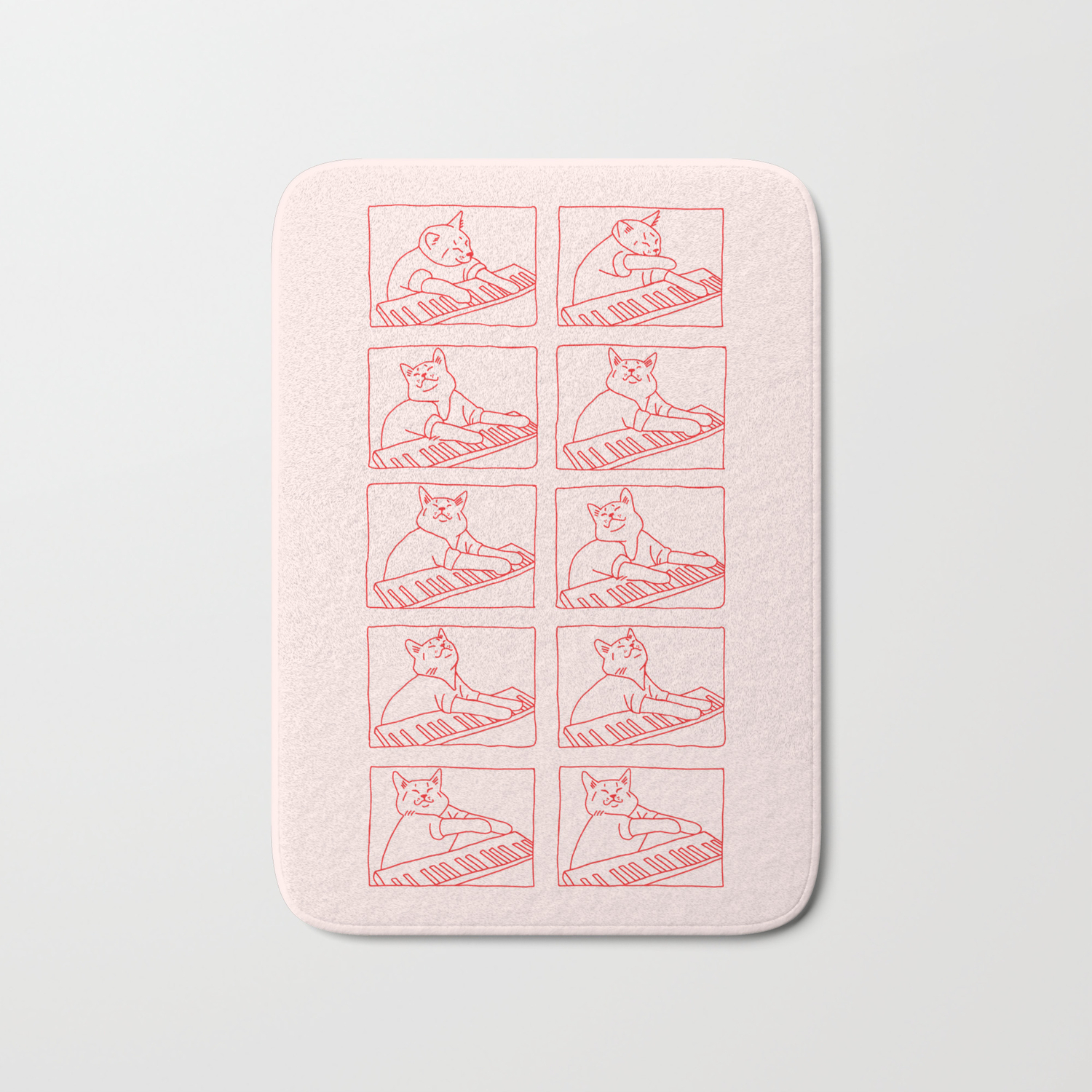 Cat In Meme Major Bath Mat By Moranbarkai Society6
