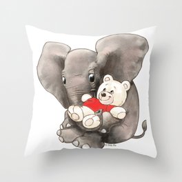 Baby Boo with Teddy Throw Pillow