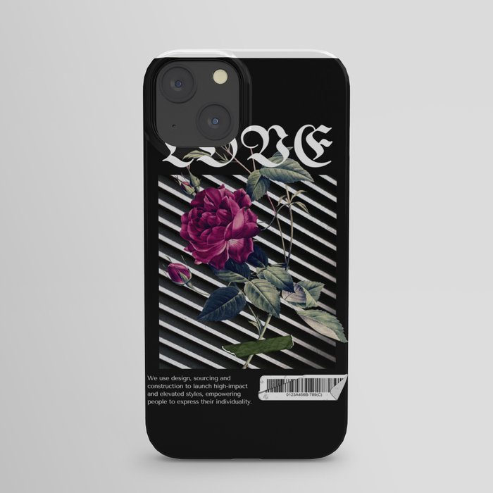 Black Rose Love iPhone Case