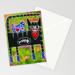 Funky Blue Boots Stationery Card