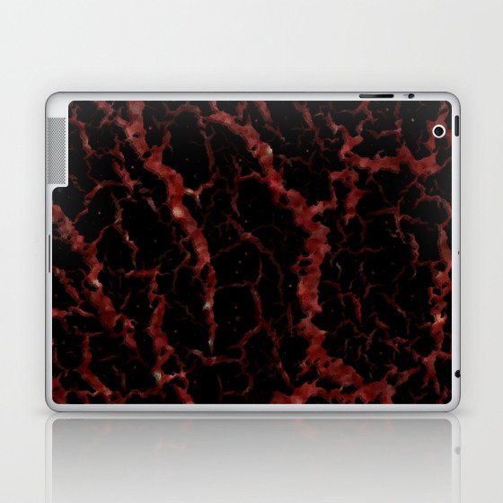 Cracked Space Lava - Glitter Red Laptop & iPad Skin