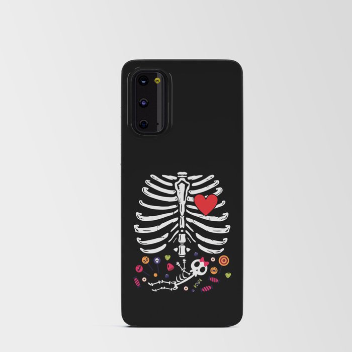 Cute Halloween Pregnancy Skeleton Baby Girl Android Card Case