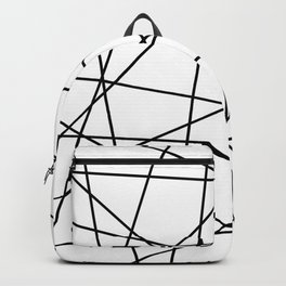 Geometric Lines (black/white) Backpack