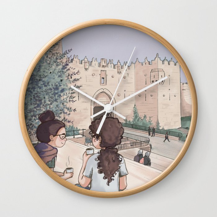 Damascus gate tea Wall Clock