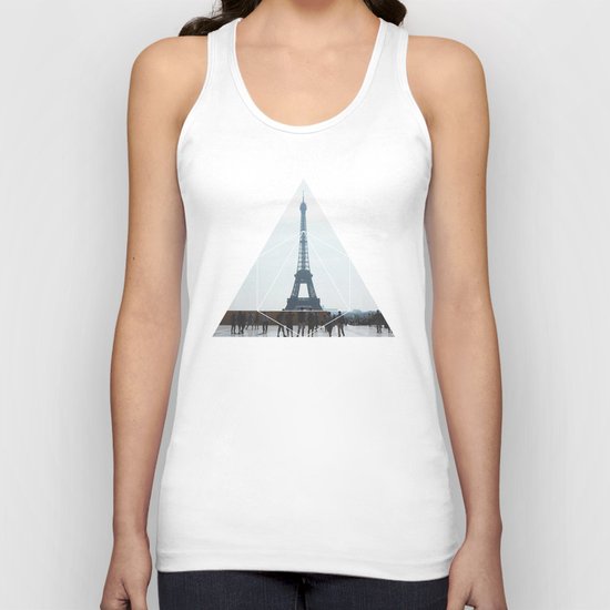 Eiffel Tower Art - Geometric Photography Unisex Tank Top