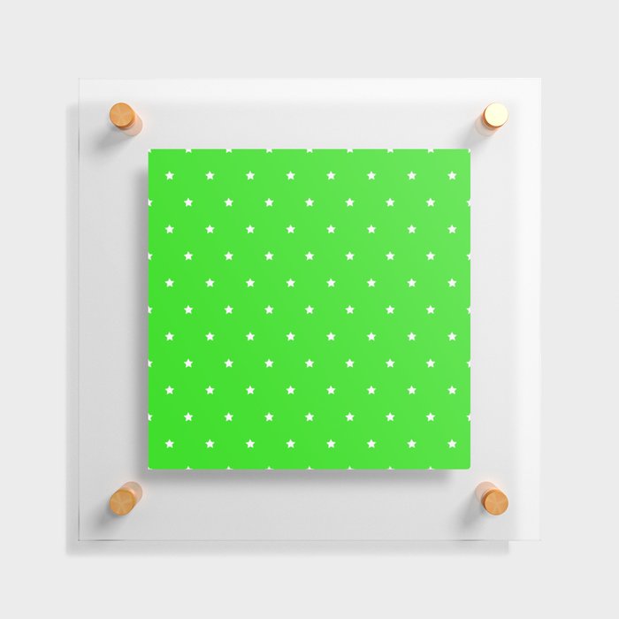 Green Magic Stars Collection Floating Acrylic Print