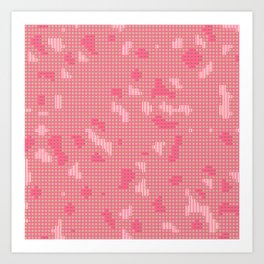 Rose Pink Geometric Pattern Art Print