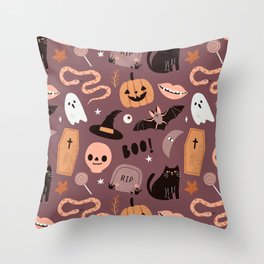 Halloween dark Throw Pillow