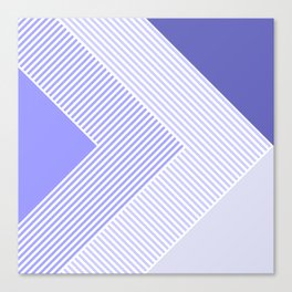 Very Peri Vibes Geometric Triangle Stripes Lavender Canvas Print
