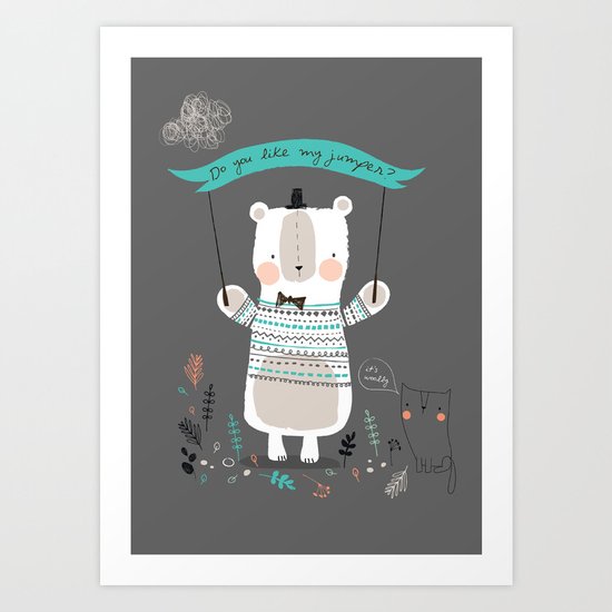 Bear Hug Art Print