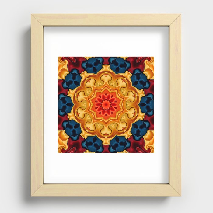 New Mandala Art Recessed Framed Print