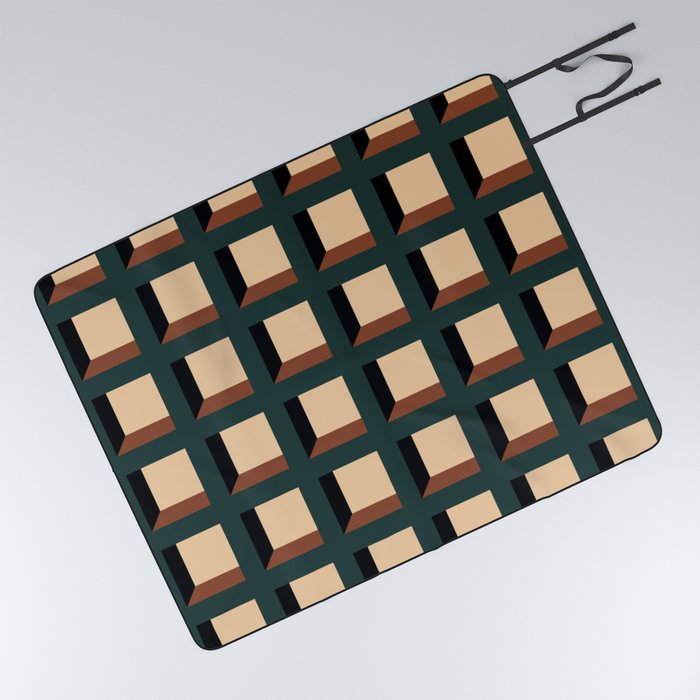 Minimalist 3D Pattern X Picnic Blanket