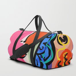 French Portrait Colorful Woman Fauvism by Emmanuel Signorino Duffle Bag