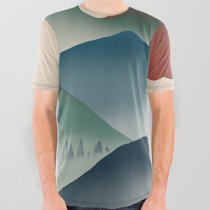 The volcanic mountain range All Over Graphic Tee