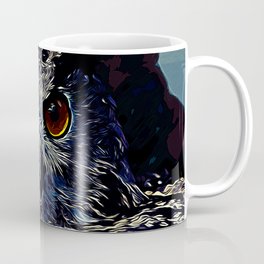 owl strix bird v2 vector art foggy night Coffee Mug
