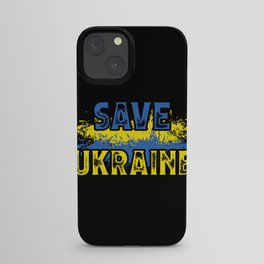 Save Ukraine Ukrainian colors iPhone Case