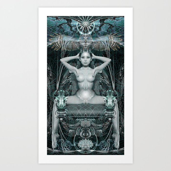 Triptych: Shakti - White Goddess Art Print