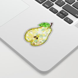 Delicious Golden Yellow Pear Fruit Art Sticker