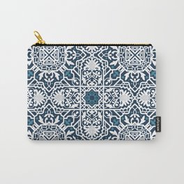 Blue and White Art Deco Carry-All Pouch