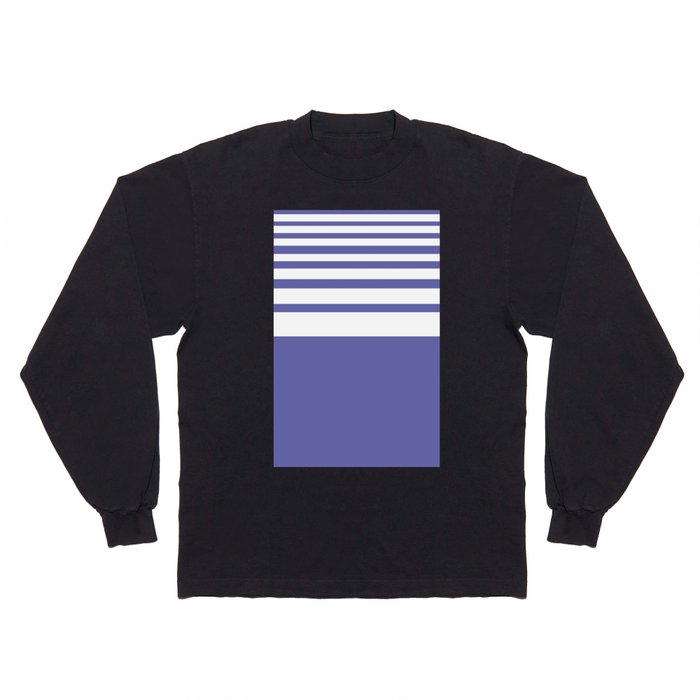 Color of the Year 2022 Very Peri Stripes - Purple and White Stripes Long Sleeve T Shirt