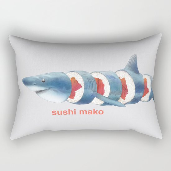 Sushi Mako (color option) Rectangular Pillow