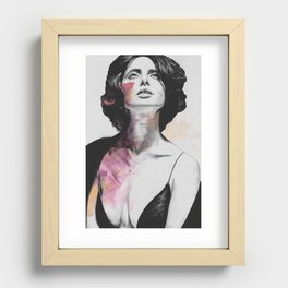 Isabella Rossellini | sensual sketch portrait  Recessed Framed Print