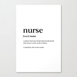 Nurse Definition Canvas Print