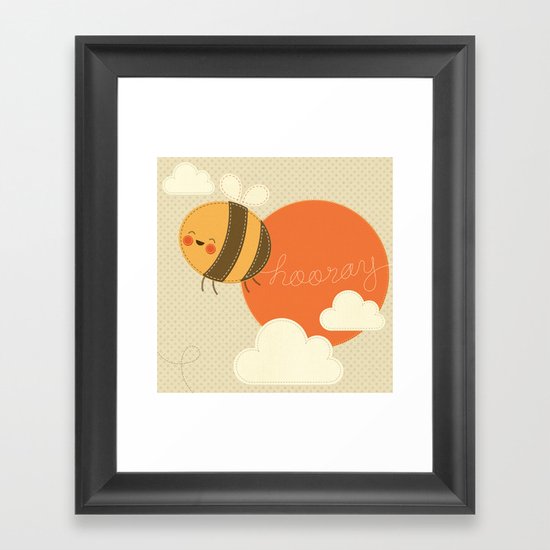 Bee Happy Framed Art Print