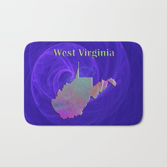West Virginia Map Bath Mat