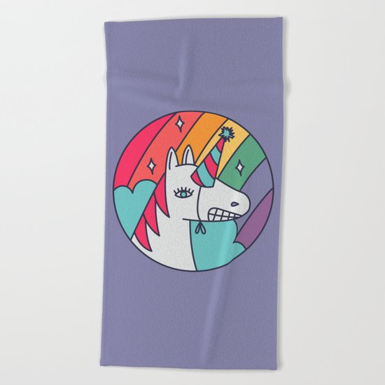 I Wish I Were a Unicorn Beach Towel